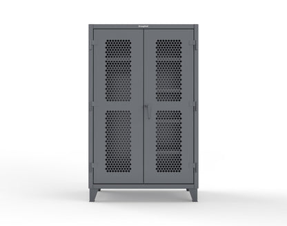 Extreme Duty 12 GA Ventilated (Hex) Uniform Cabinet with 5 Shelves - 48 In. W x 24 In. D x 78 In. H - 46-H-W-245-7024 - 46-H-W-245-7024