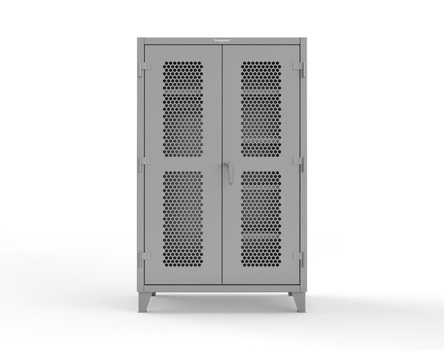 Extreme Duty 12 GA Ventilated (Hex) Uniform Cabinet with 5 Shelves - 48 In. W x 24 In. D x 78 In. H - 46-H-W-245-7024 - 46-H-W-245-7037