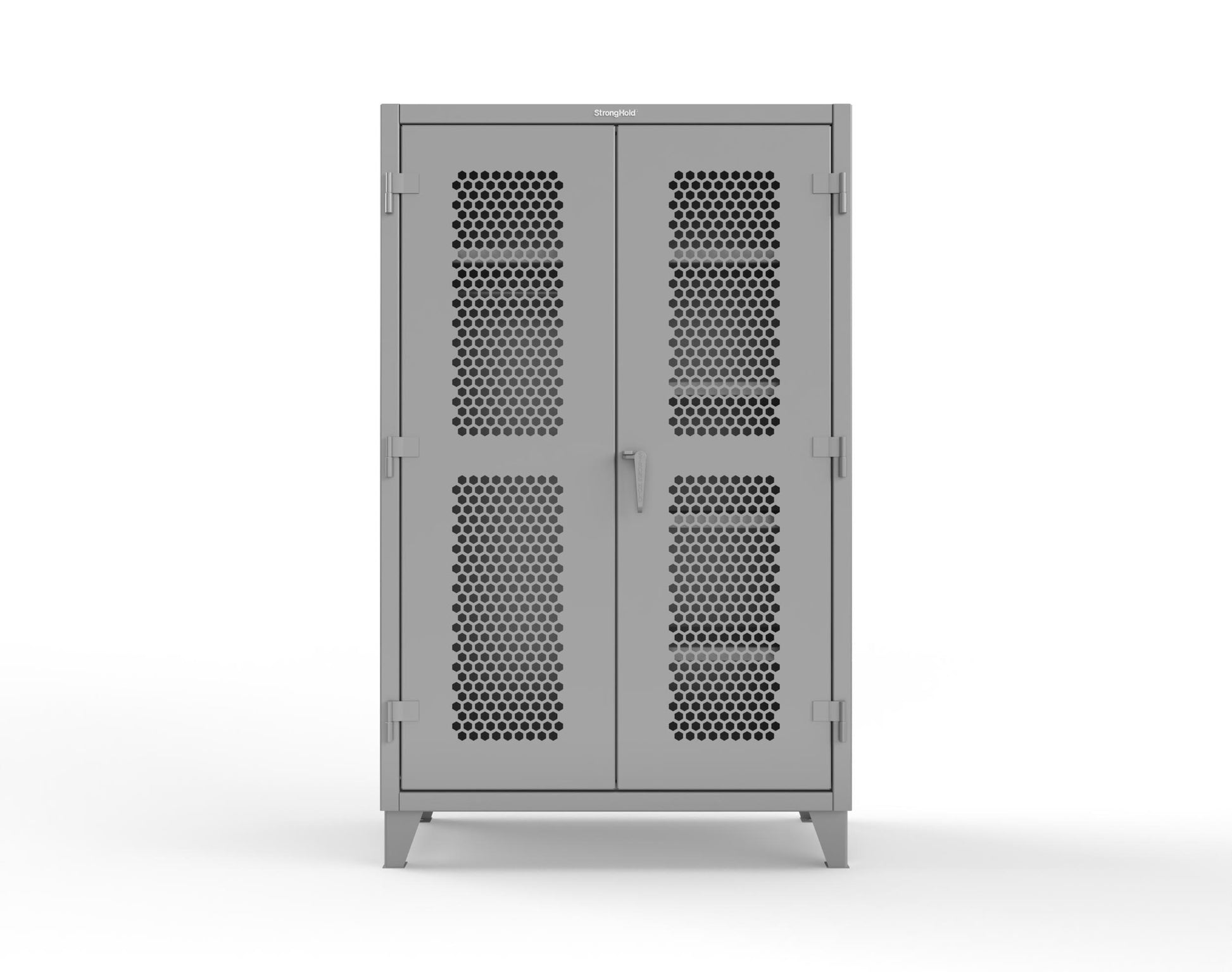 Extreme Duty 12 GA Ventilated (Hex) Uniform Cabinet with 5 Shelves - 48 In. W x 24 In. D x 78 In. H - 46-H-W-245-7024 - 46-H-W-245-7037