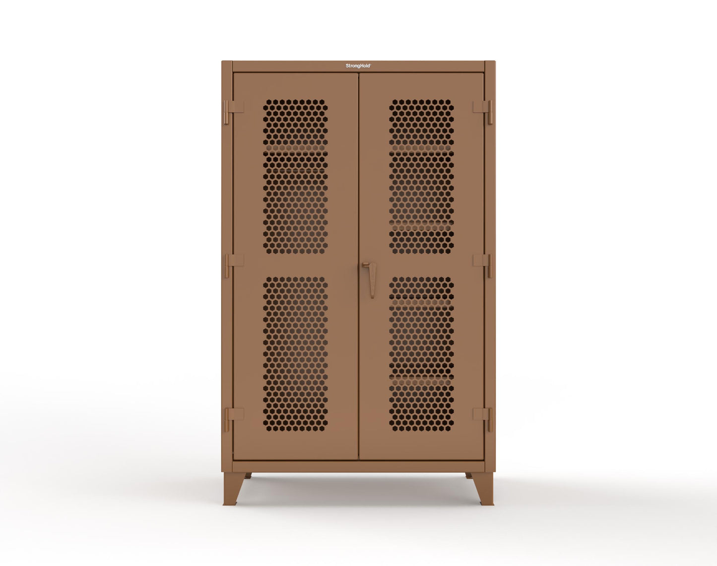Extreme Duty 12 GA Ventilated (Hex) Uniform Cabinet with 5 Shelves - 48 In. W x 24 In. D x 78 In. H - 46-H-W-245-7024 - 46-H-W-245-8008