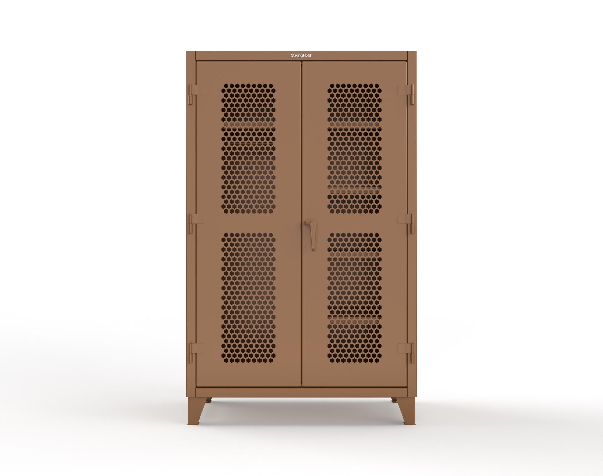 Extreme Duty 12 GA Ventilated (Hex) Uniform Cabinet with 5 Shelves - 48 In. W x 24 In. D x 78 In. H - 46-H-W-245-7024 - 46-H-W-245-8008