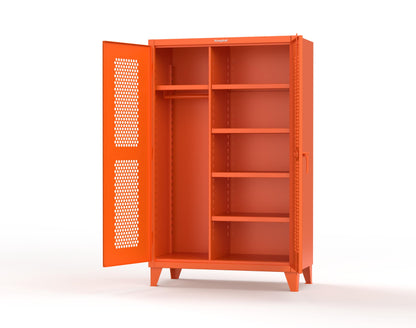 Extreme Duty 12 GA Ventilated (Hex) Uniform Cabinet with 5 Shelves - 48 In. W x 24 In. D x 78 In. H - 46-H-W-245-7024 - 46-H-W-245-2009