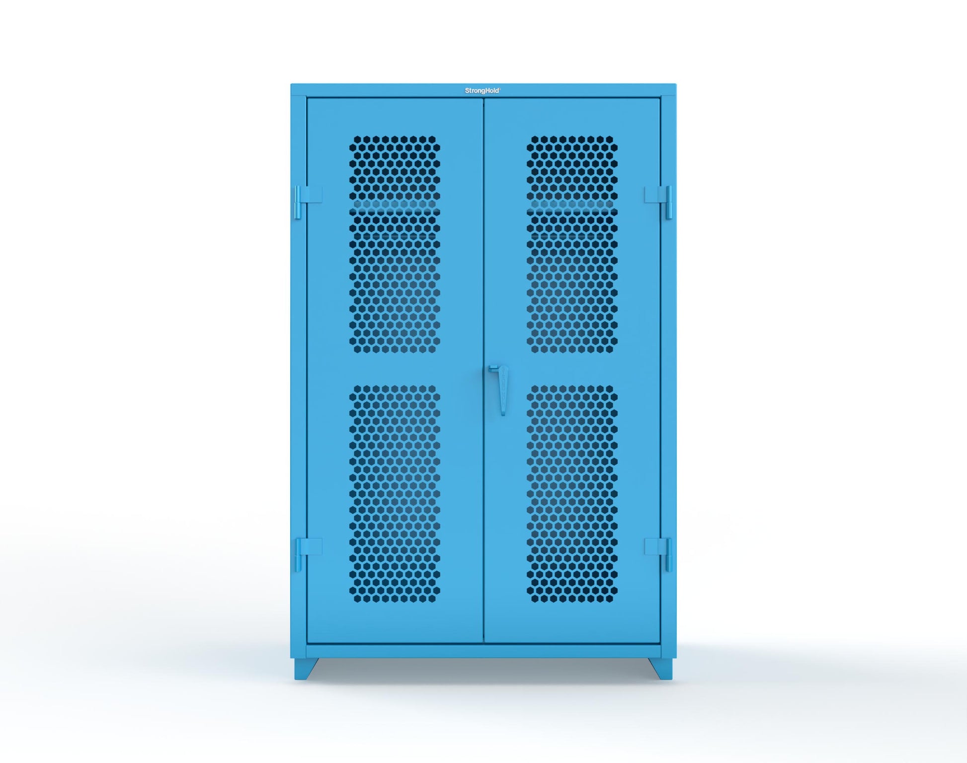  Extra Heavy Duty 14 GA Ventilated (Hex) Uniform Cabinet with Hanger Rod, 1 Shelf - 48 In. W x 24 In. D x 75 In. H - 46-H-WR-241-L-5012