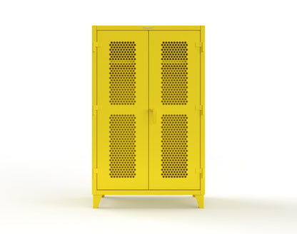 Extreme Duty 12 GA Ventilated (Hex) Uniform Cabinet with Hanger Rod, 1 Shelf - 48 In. W x 24 In. D x 78 In. H - 46-H-WR-241-1021