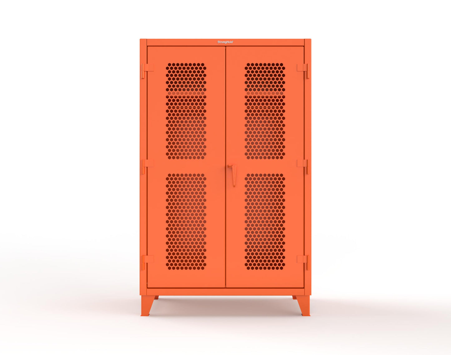 Extreme Duty 12 GA Ventilated (Hex) Uniform Cabinet with Hanger Rod, 1 Shelf - 48 In. W x 24 In. D x 78 In. H - 46-H-WR-241-2009