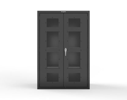 Heavy Duty 18 GA Cabinet with Clearview Doors - 48 in. W x 24 in. D x 72 in. H - 46-LD-243-P-9005