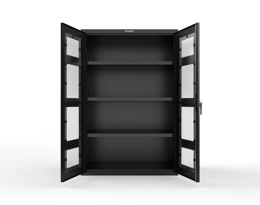 Heavy Duty 18 GA Cabinet with Clearview Doors - 48 in. W x 24 in. D x 72 in. H - 46-LD-243-P-9005