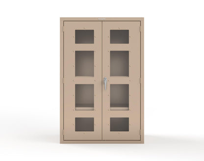 Heavy Duty 18 GA Cabinet with Clearview Doors - 48 in. W x 24 in. D x 72 in. H - 46-LD-243-P-1019