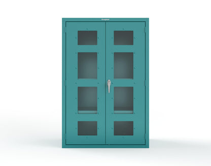 Heavy Duty 18 GA Cabinet with Clearview Doors - 48 in. W x 24 in. D x 72 in. H - 46-LD-243-P-5021