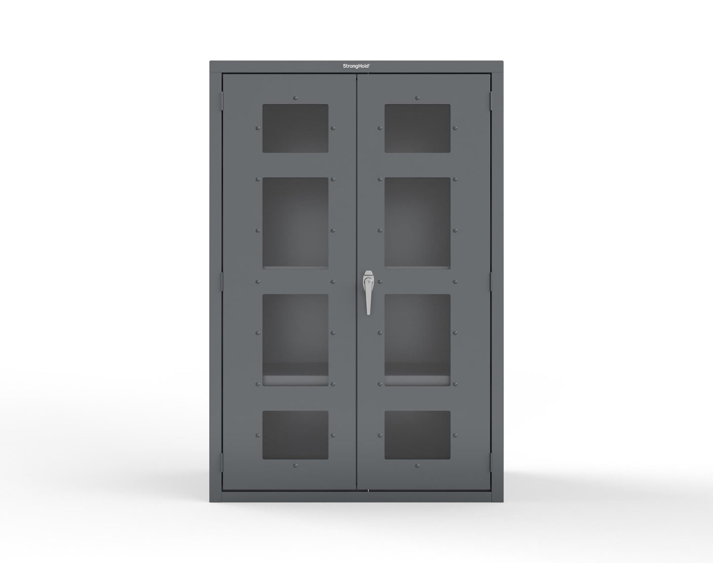 Heavy Duty 18 GA Cabinet with Clearview Doors - 48 in. W x 24 in. D x 72 in. H - 46-LD-243-P-7024