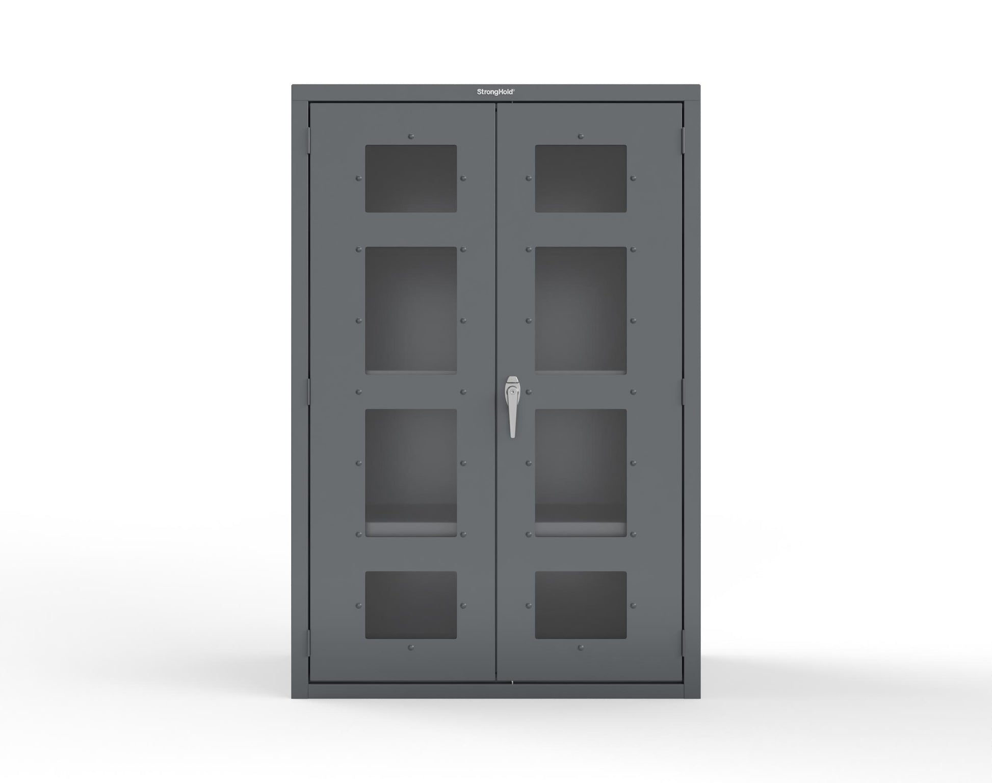Heavy Duty 18 GA Cabinet with Clearview Doors - 48 in. W x 24 in. D x 72 in. H - 46-LD-243-P-7024