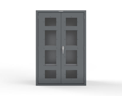 Heavy Duty 18 GA Cabinet with Clearview Doors - 48 in. W x 24 in. D x 72 in. H - 46-LD-243-P-7024