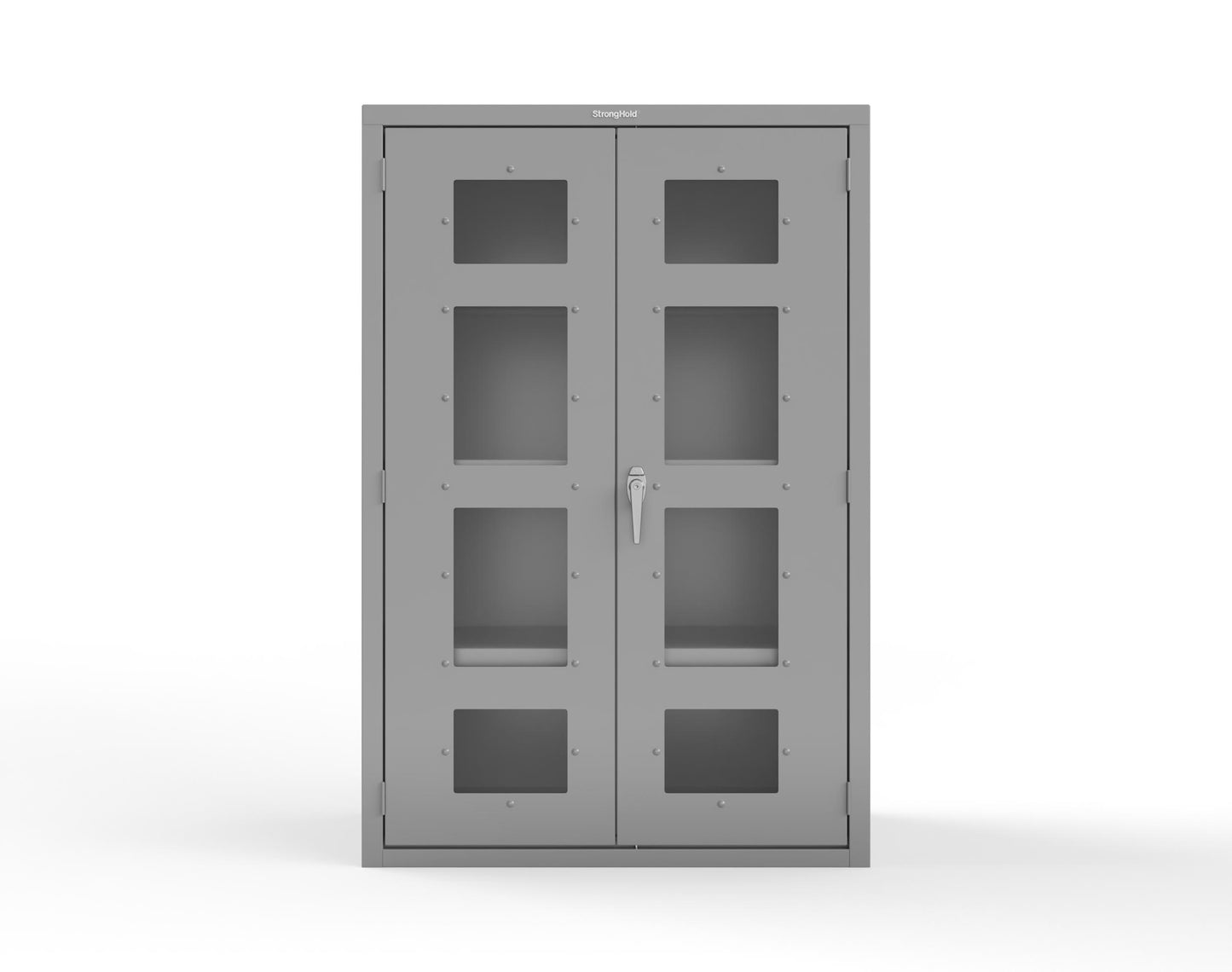 Heavy Duty 18 GA Cabinet with Clearview Doors - 48 in. W x 24 in. D x 72 in. H - 46-LD-243-P-7037