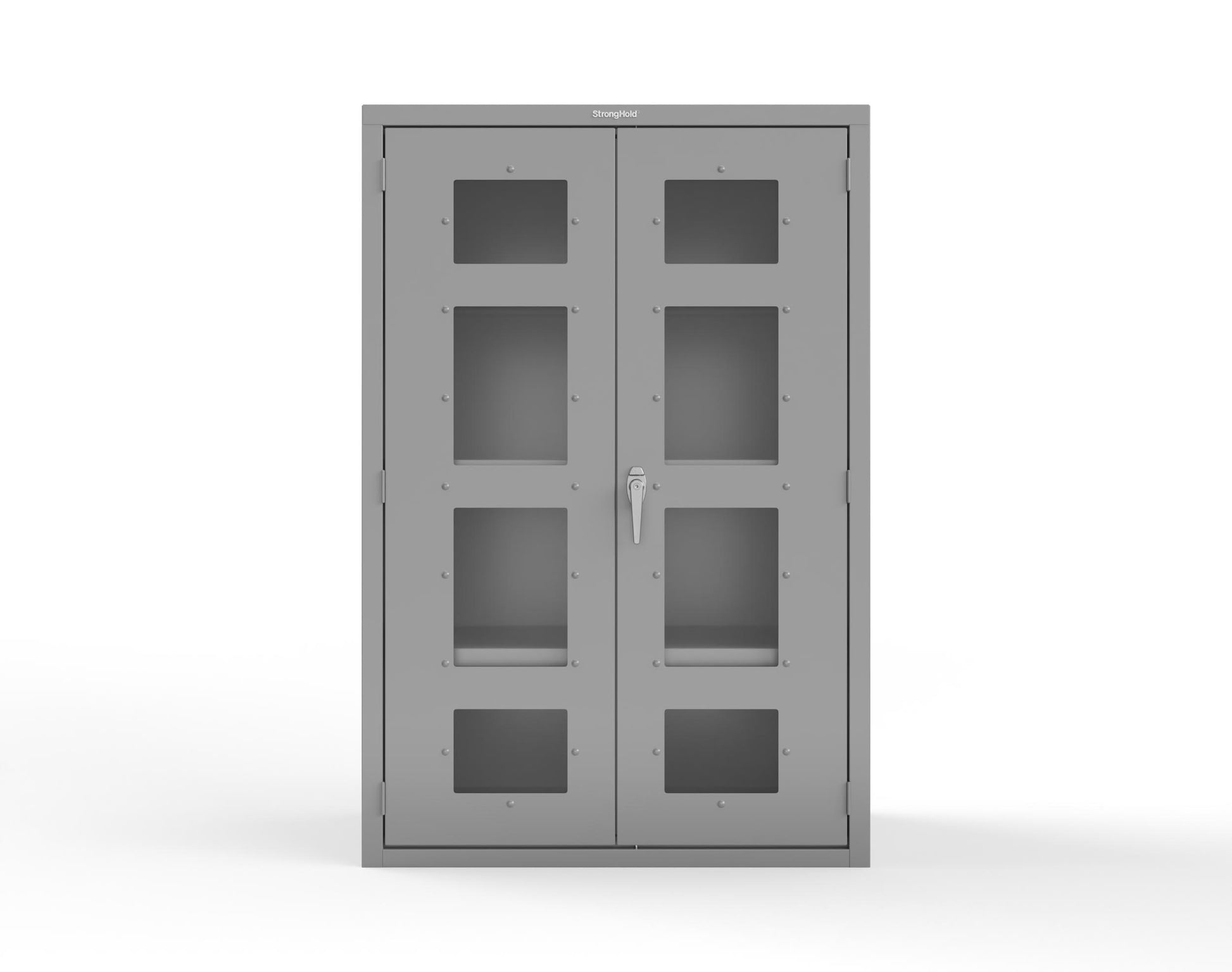 Heavy Duty 18 GA Cabinet with Clearview Doors - 48 in. W x 24 in. D x 72 in. H - 46-LD-243-P-7037