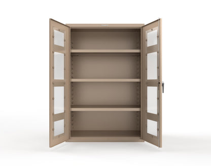 Heavy Duty 18 GA Cabinet with Clearview Doors - 48 in. W x 24 in. D x 72 in. H - 46-LD-243-P-1019