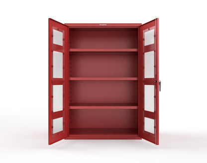 Heavy Duty 18 GA Cabinet with Clearview Doors - 48 in. W x 24 in. D x 72 in. H - 46-LD-243-P-3001