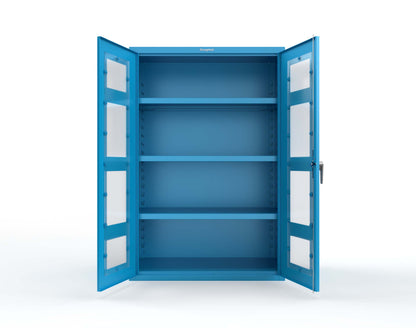 Heavy Duty 18 GA Cabinet with Clearview Doors - 48 in. W x 24 in. D x 72 in. H - 46-LD-243-P-5012
