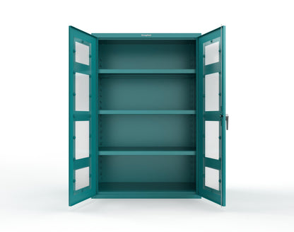 Heavy Duty 18 GA Cabinet with Clearview Doors - 48 in. W x 24 in. D x 72 in. H - 46-LD-243-P-5021