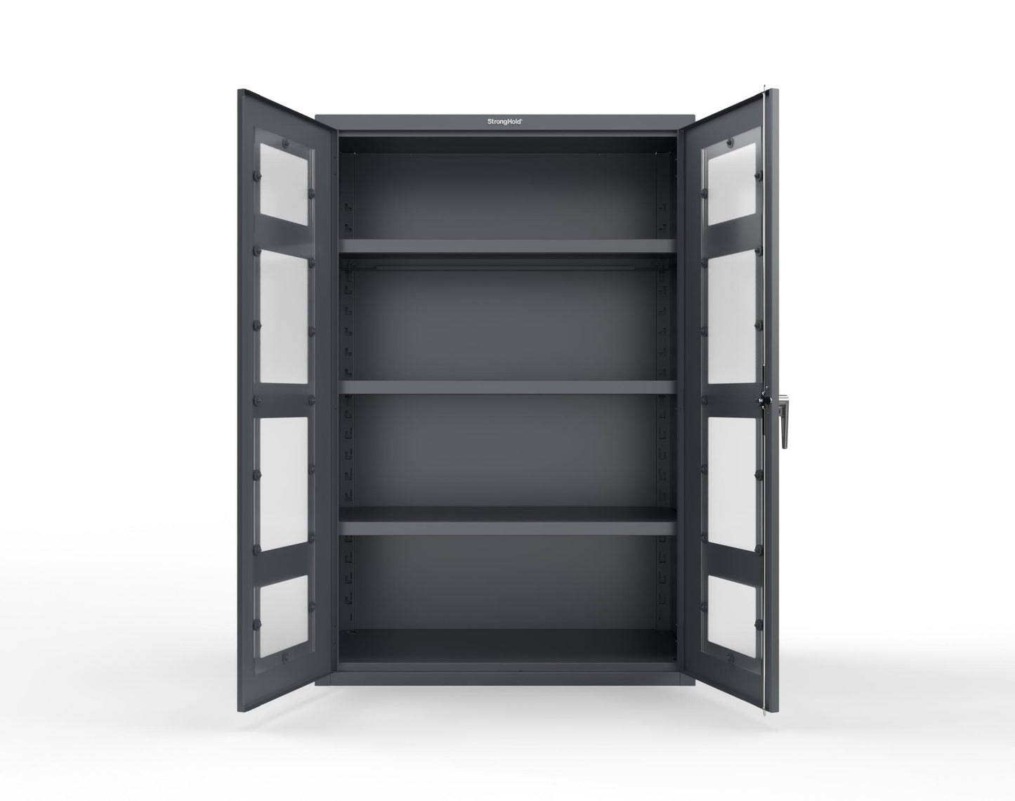 Heavy Duty 18 GA Cabinet with Clearview Doors - 48 in. W x 24 in. D x 72 in. H - 46-LD-243-P-7024