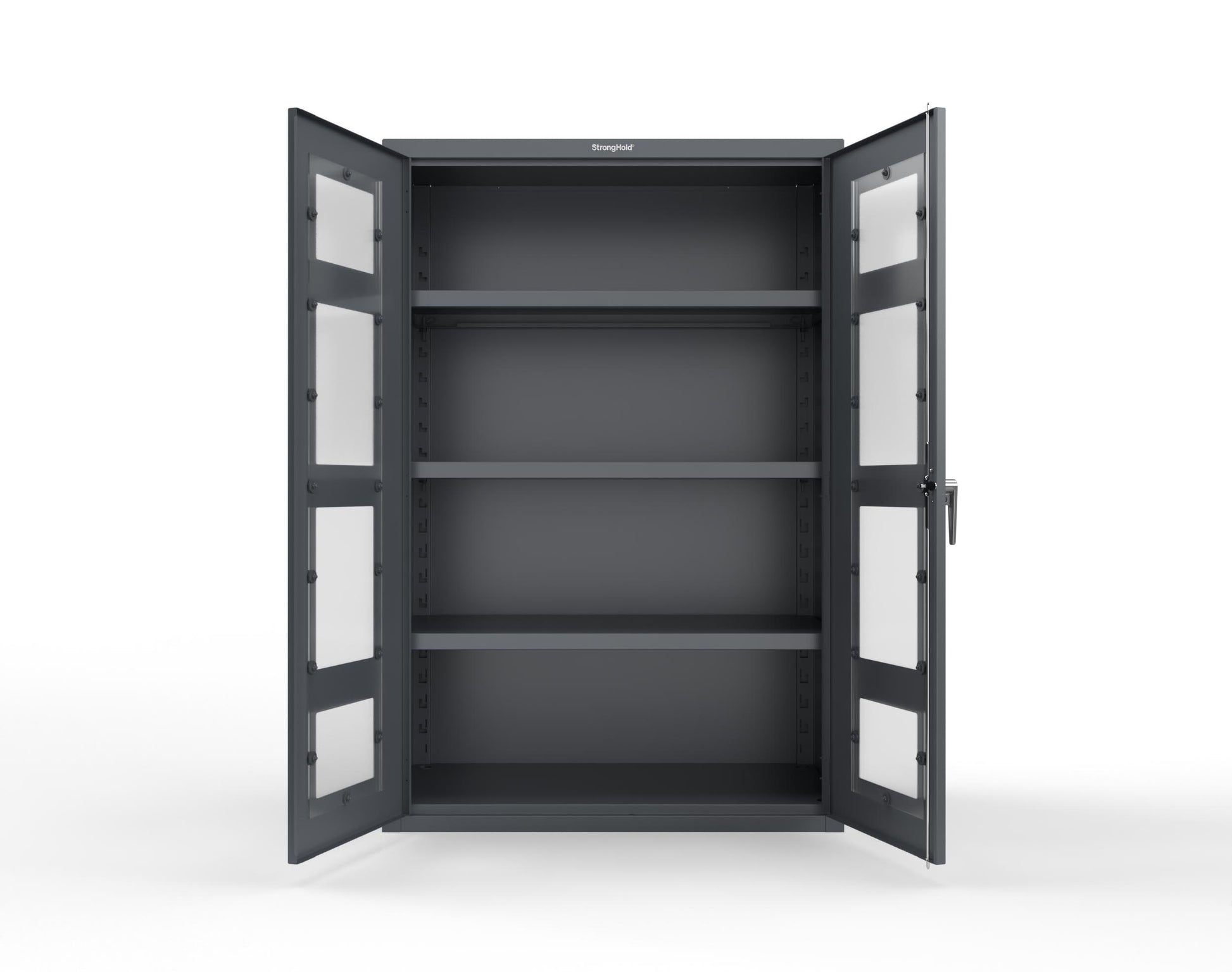 Heavy Duty 18 GA Cabinet with Clearview Doors - 48 in. W x 24 in. D x 72 in. H - 46-LD-243-P-7024