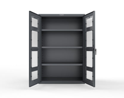 Heavy Duty 18 GA Cabinet with Clearview Doors - 48 in. W x 24 in. D x 72 in. H - 46-LD-243-P-7024