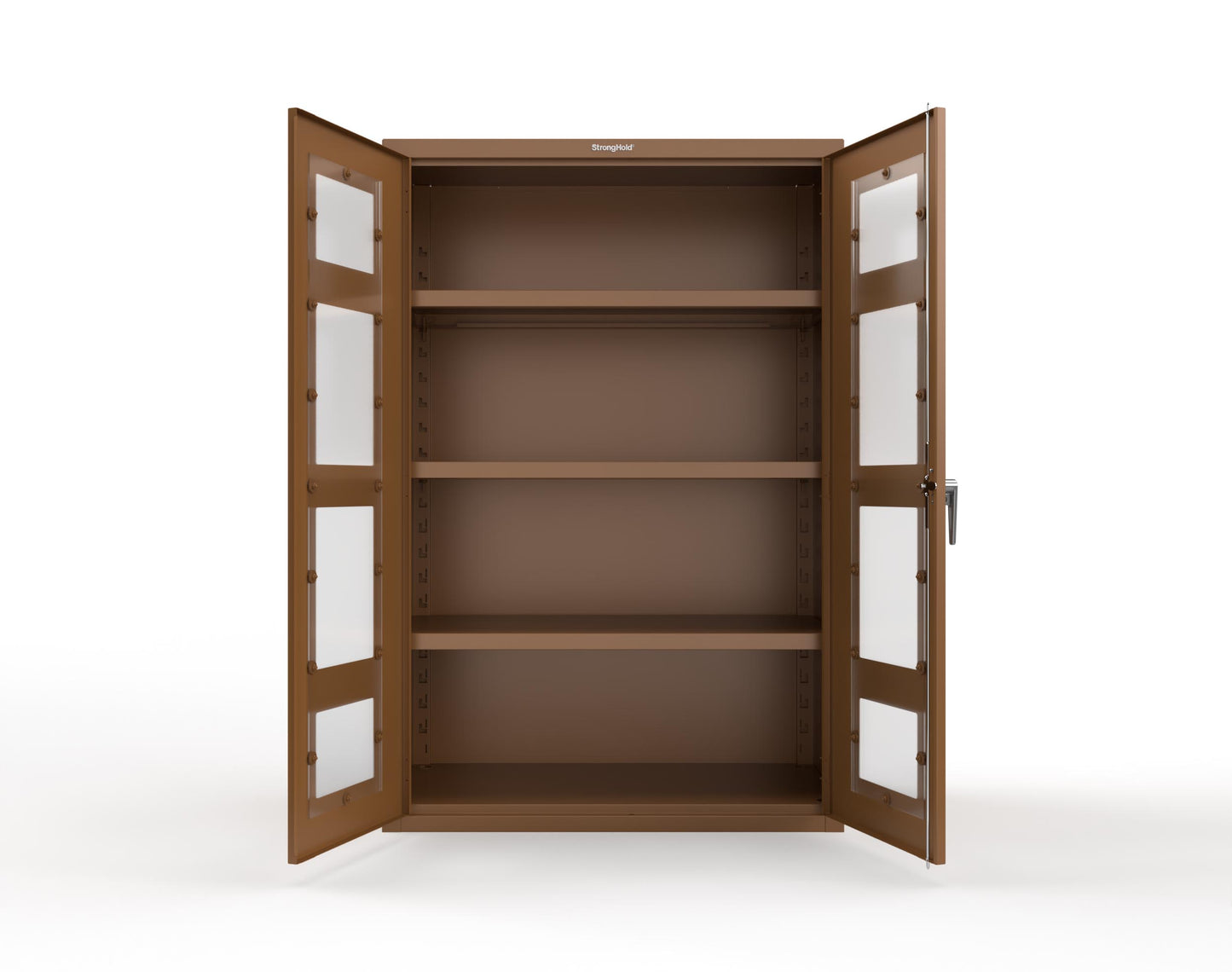 Heavy Duty 18 GA Cabinet with Clearview Doors - 48 in. W x 24 in. D x 72 in. H - 46-LD-243-P-8008