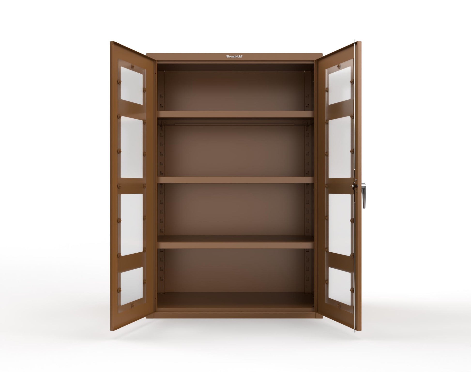 Heavy Duty 18 GA Cabinet with Clearview Doors - 48 in. W x 24 in. D x 72 in. H - 46-LD-243-P-8008