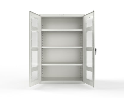 Heavy Duty 18 GA Cabinet with Clearview Doors - 48 in. W x 24 in. D x 72 in. H - 46-LD-243-P-9003