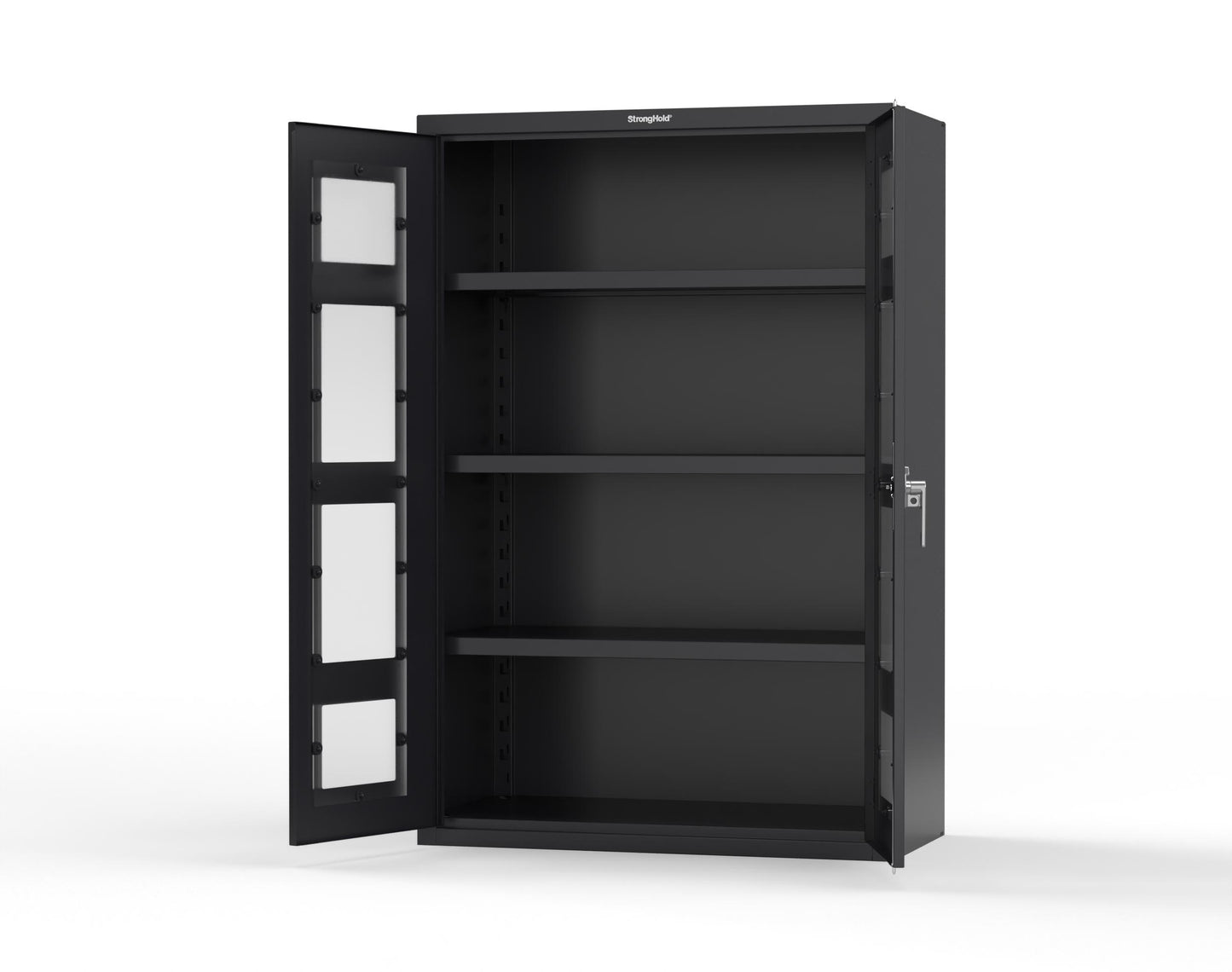 Heavy Duty 18 GA Cabinet with Clearview Doors - 48 in. W x 24 in. D x 72 in. H - 46-LD-243-P-9005