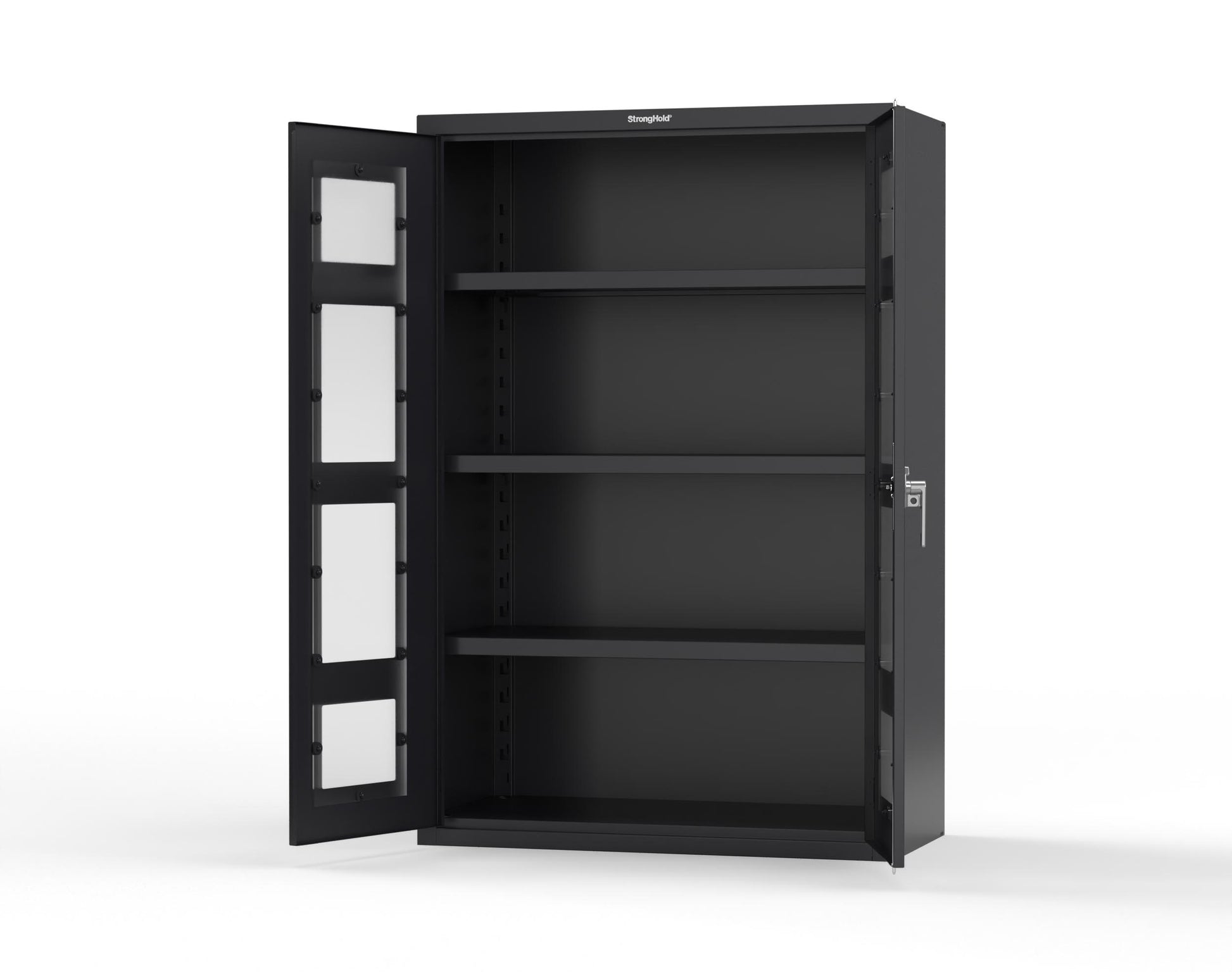 Heavy Duty 18 GA Cabinet with Clearview Doors - 48 in. W x 24 in. D x 72 in. H - 46-LD-243-P-9005