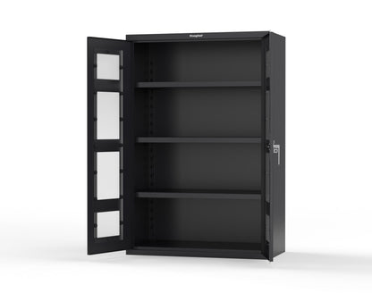 Heavy Duty 18 GA Cabinet with Clearview Doors - 48 in. W x 24 in. D x 72 in. H - 46-LD-243-P-9005