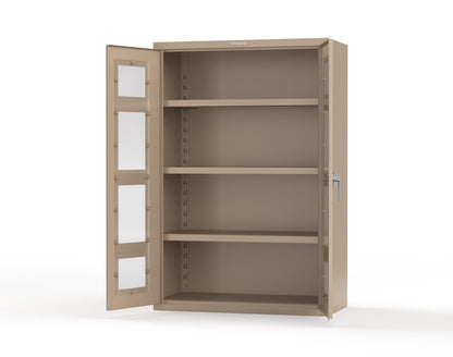 Heavy Duty 18 GA Cabinet with Clearview Doors - 48 in. W x 24 in. D x 72 in. H - 46-LD-243-P-1019