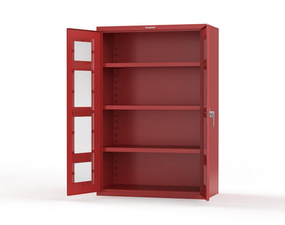 Heavy Duty 18 GA Cabinet with Clearview Doors - 48 in. W x 24 in. D x 72 in. H - 46-LD-243-P-3001
