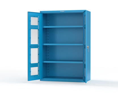 Heavy Duty 18 GA Cabinet with Clearview Doors - 48 in. W x 24 in. D x 72 in. H - 46-LD-243-P-5012