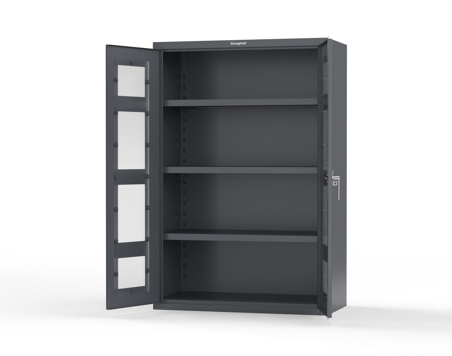 Heavy Duty 18 GA Cabinet with Clearview Doors - 48 in. W x 24 in. D x 72 in. H - 46-LD-243-P-7024