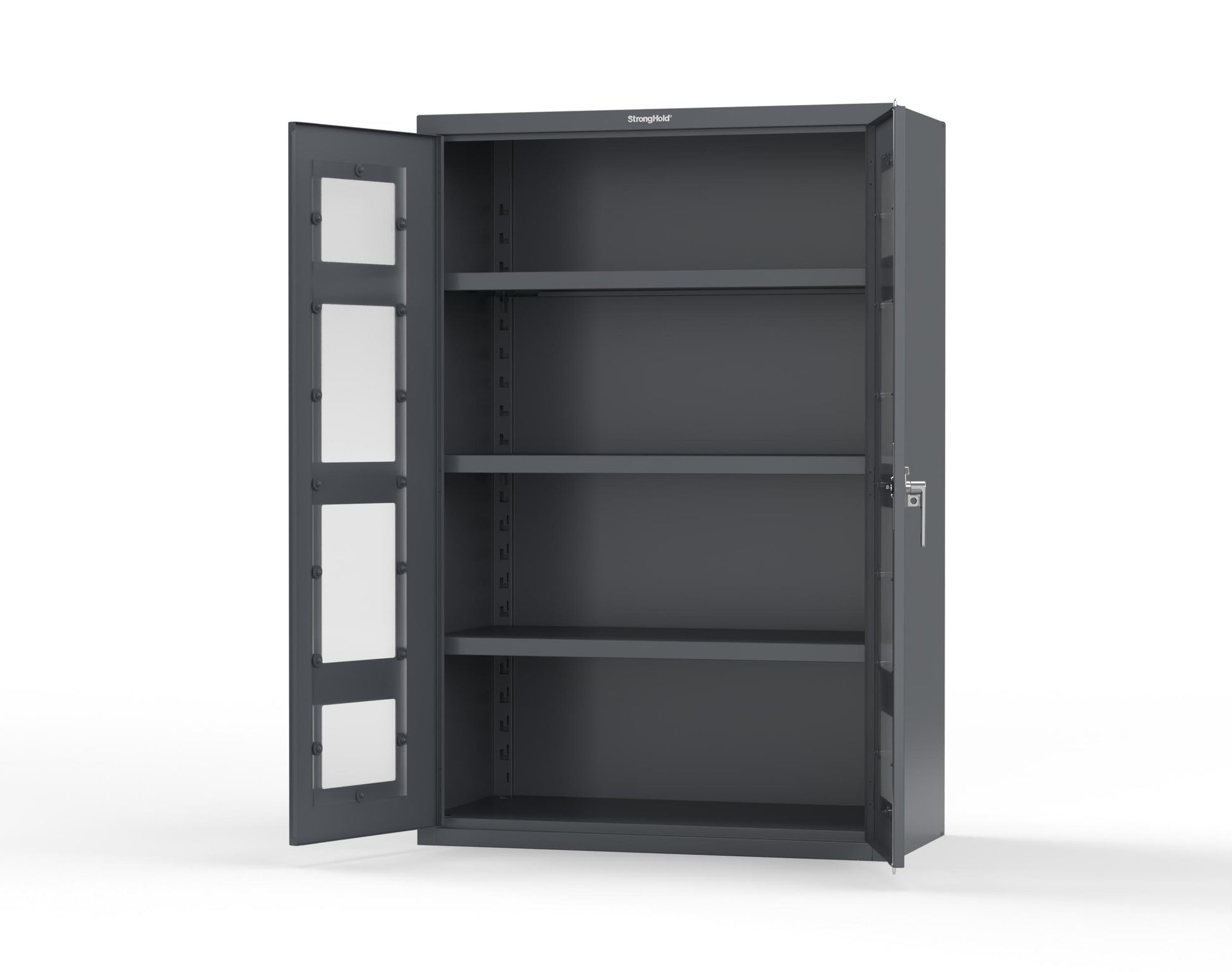 Heavy Duty 18 GA Cabinet with Clearview Doors - 48 in. W x 24 in. D x 72 in. H - 46-LD-243-P-7024