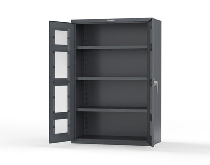 Heavy Duty 18 GA Cabinet with Clearview Doors - 48 in. W x 24 in. D x 72 in. H - 46-LD-243-P-7024