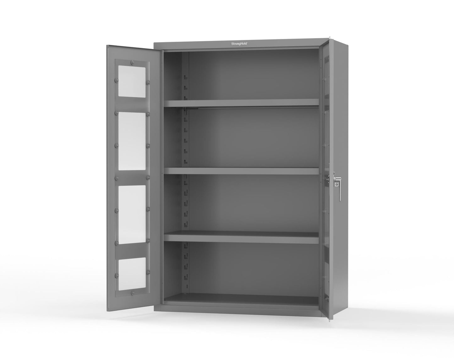 Heavy Duty 18 GA Cabinet with Clearview Doors - 48 in. W x 24 in. D x 72 in. H - 46-LD-243-P-7037