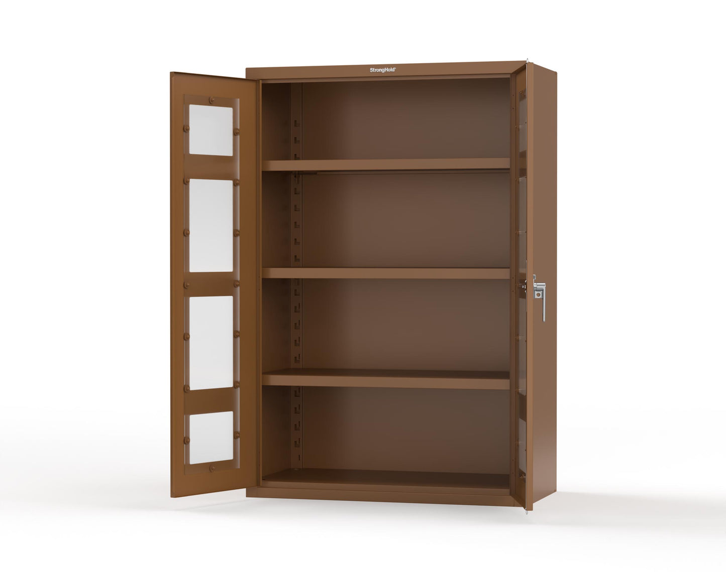 Heavy Duty 18 GA Cabinet with Clearview Doors - 48 in. W x 24 in. D x 72 in. H - 46-LD-243-P-8008