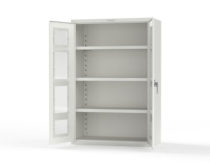 Heavy Duty 18 GA Cabinet with Clearview Doors - 48 in. W x 24 in. D x 72 in. H - 46-LD-243-P-9003