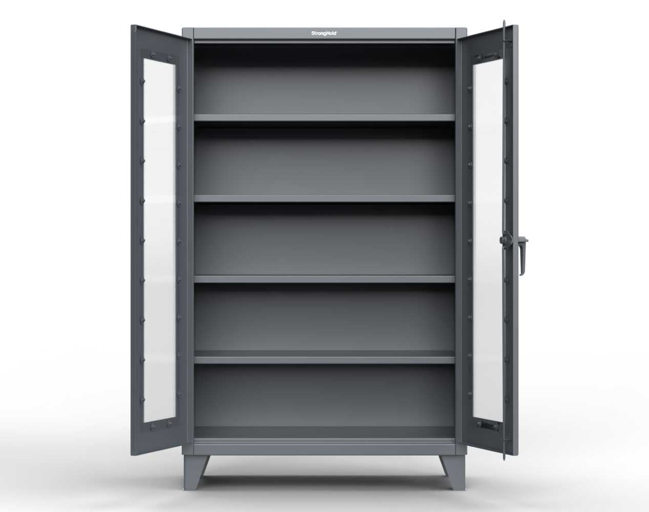Extreme Duty 12 GA Scratch Resistant Clearview Cabinet with 4 Shelves - 36 In. W x 24 In. D x 78 In. H