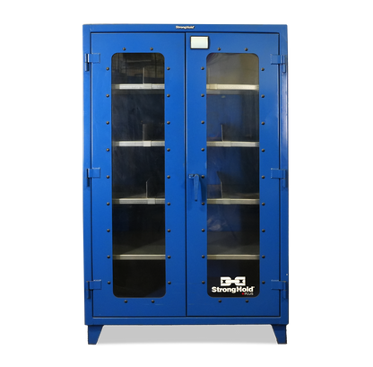 Extreme Duty 12 GA Clearview Cabinet with 4 Shelves - 48 In. W x 24 In. D x 78 In. H