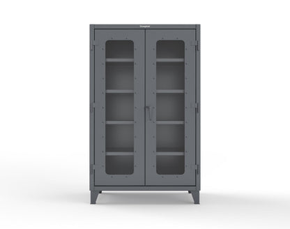 Extreme Duty 12 GA Scratch Resistant Clearview Cabinet with 3 Shelves - 48 In. W x 24 In. D x 78 In. H - 46-LD-244-SR-7024