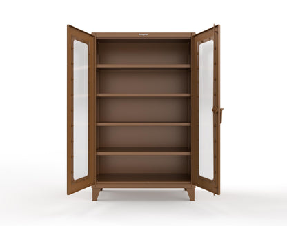 Extreme Duty 12 GA Scratch Resistant Clearview Cabinet with 3 Shelves - 48 In. W x 24 In. D x 78 In. H - 46-LD-244-SR-8008