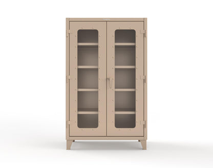 Extreme Duty 12 GA Clearview Cabinet with 4 Shelves - 48 In. W x 24 In. D x 78 In. H - 46-LD-244-1019