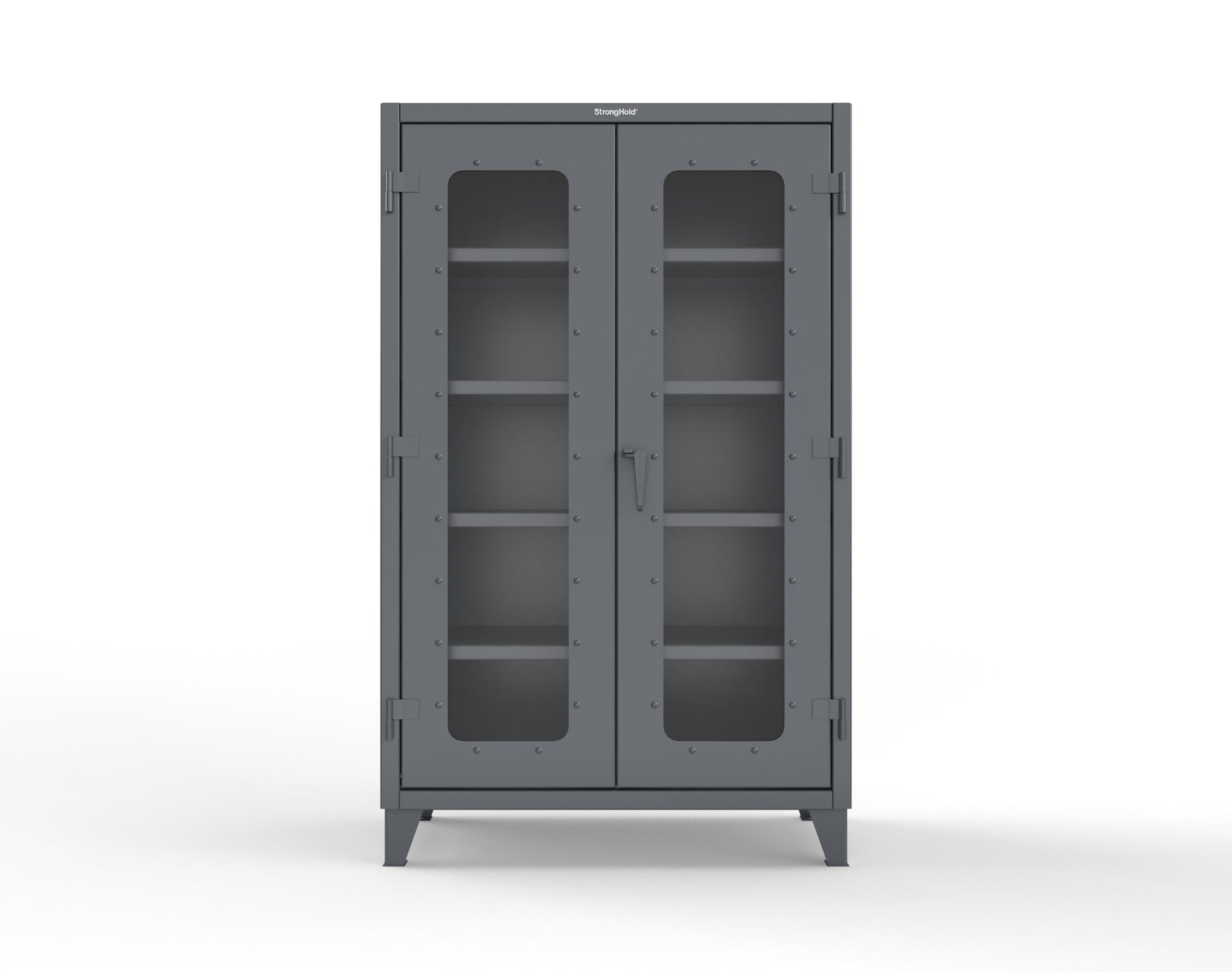 Extreme Duty 12 GA Clearview Cabinet with 4 Shelves - 48 In. W x 24 In. D x 78 In. H - 46-LD-244-7024