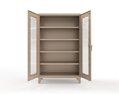 Extreme Duty 12 GA Clearview Cabinet with 4 Shelves - 48 In. W x 24 In. D x 78 In. H - 46-LD-244-1019