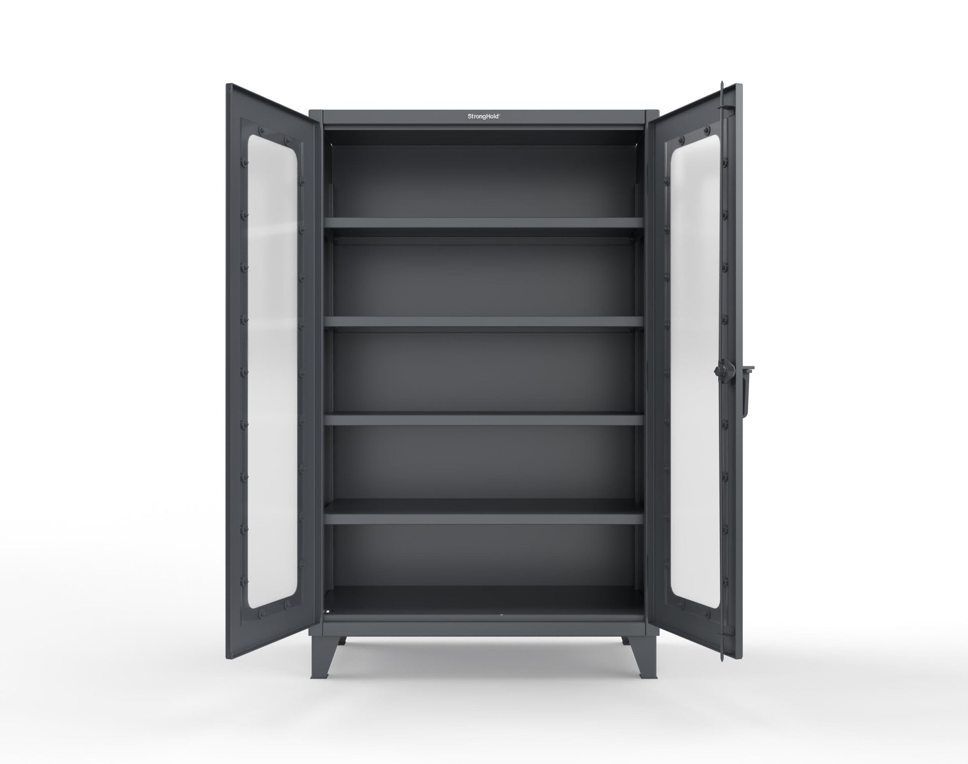 Extreme Duty 12 GA Clearview Cabinet with 4 Shelves - 48 In. W x 24 In. D x 78 In. H - 46-LD-244-7024