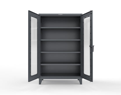 Extreme Duty 12 GA Clearview Cabinet with 4 Shelves - 48 In. W x 24 In. D x 78 In. H - 46-LD-244-7024