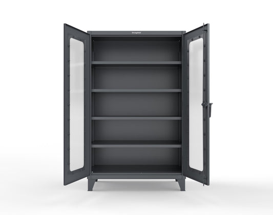 Extreme Duty 12 GA Clearview Cabinet with 4 Shelves - 48 In. W x 24 In. D x 78 In. H - 46-LD-244-7024